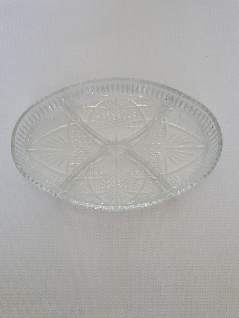 Libbey Clarion Clear Glass Divided 11" Serving Dish - 4 Section